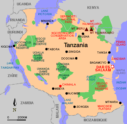 Tanzania-Map